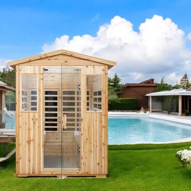Lomant 4 - Person Far-Infrared Outdoor Sauna Room - EverVibe Life