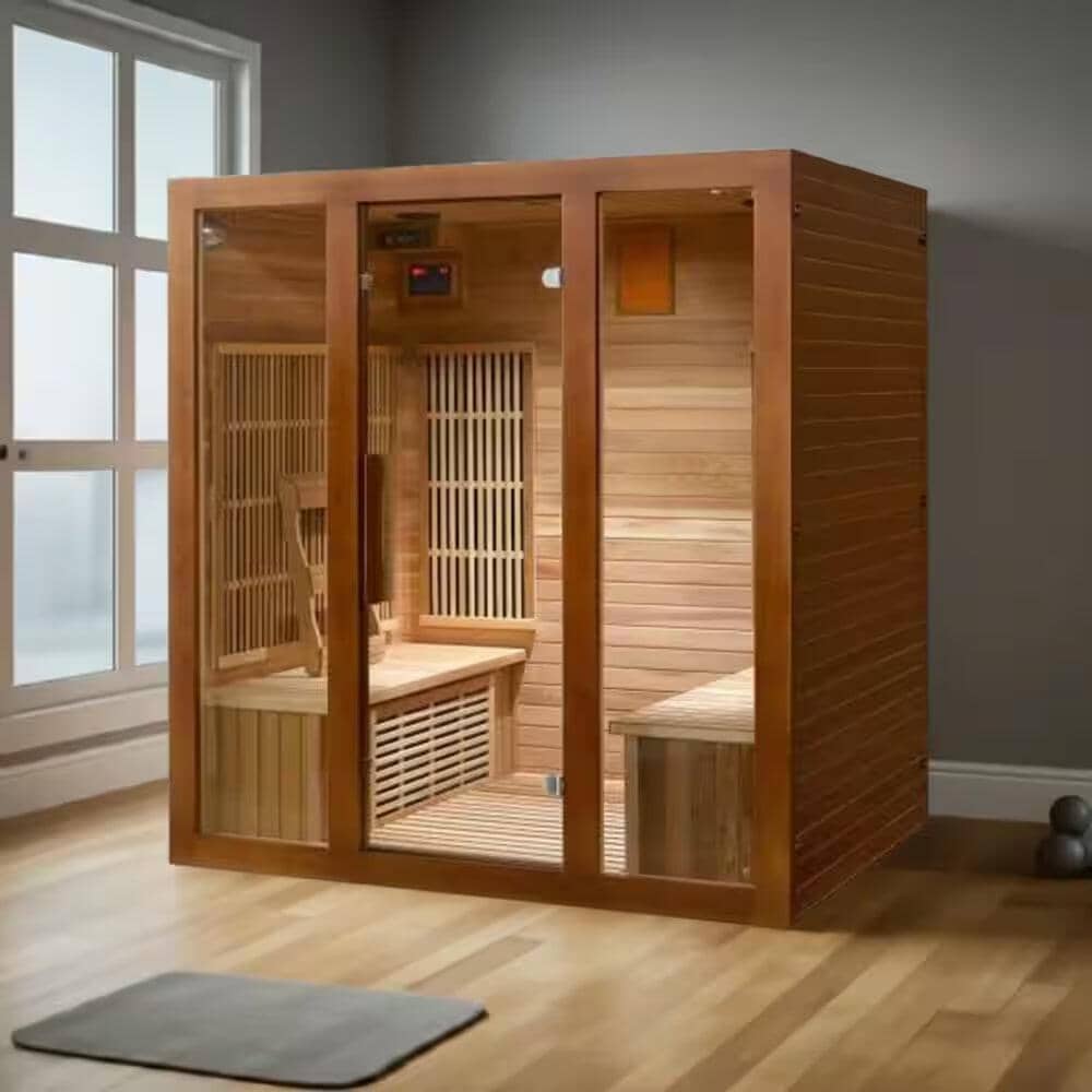 Roslyn 4-Person Infrared Cedar Sauna - EverVibe Life