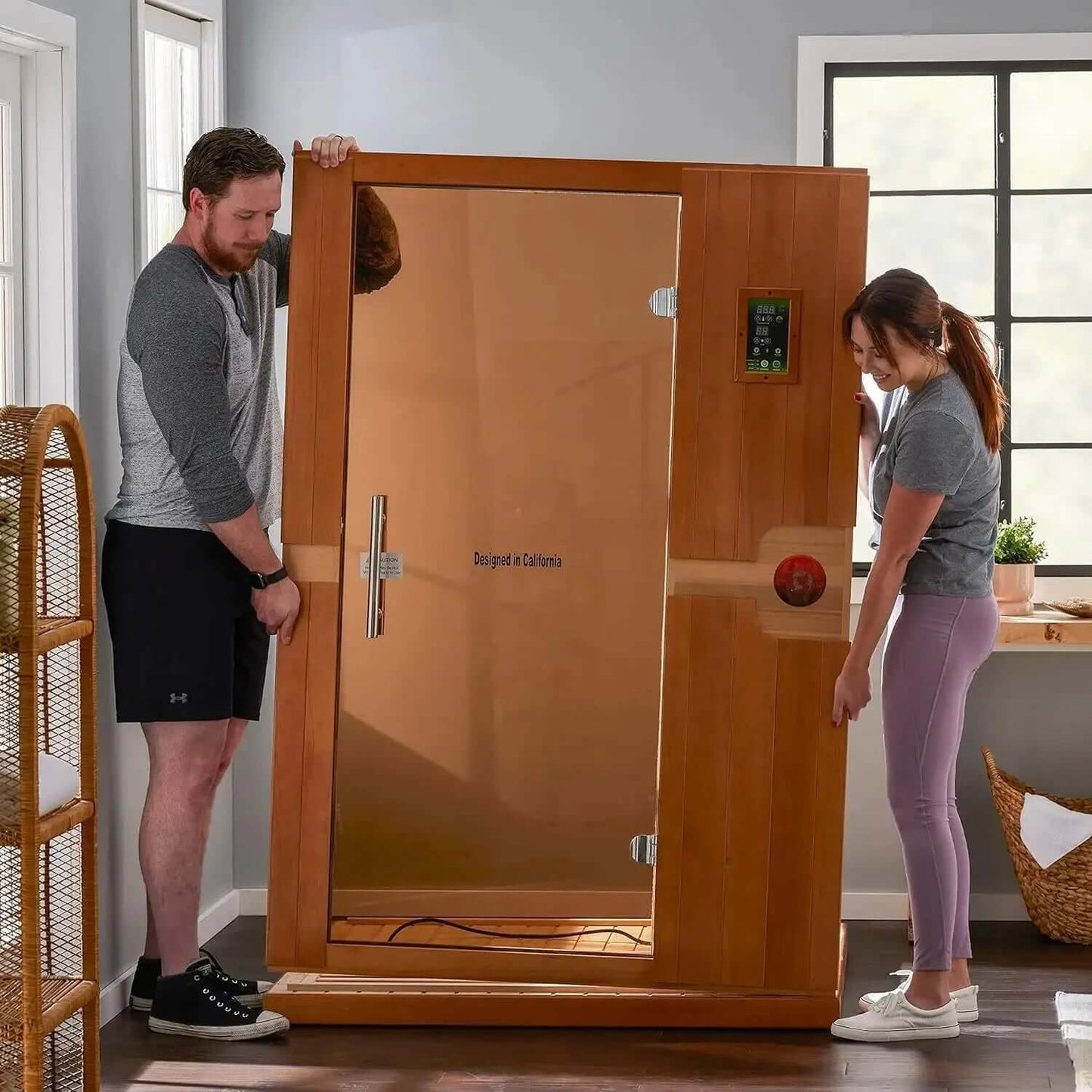 Luxury 2-Person Home Sauna : 2-Person Infrared Sauna with MP3 Connection - EverVibe Life
