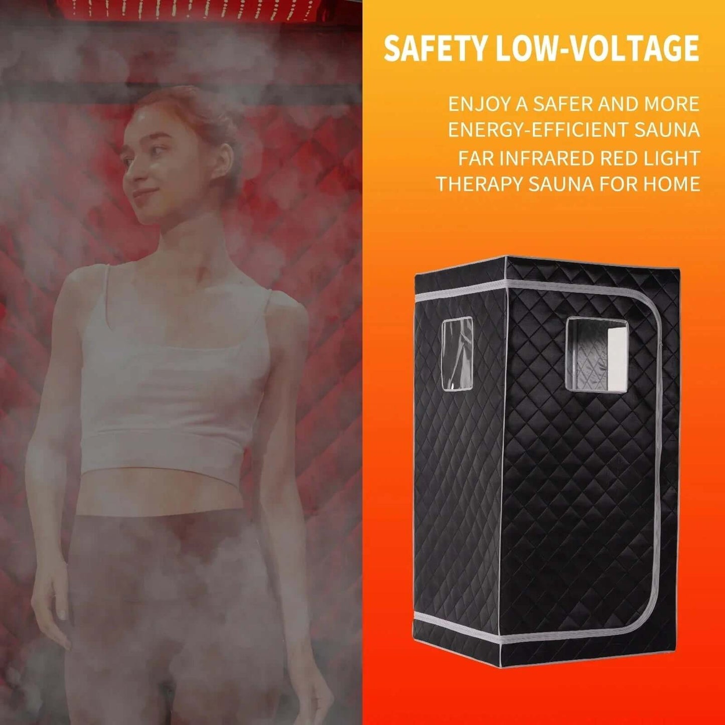 Portable Infrared & amp: 2-in-1 Infrared & Steam Sauna with Red Light Therapy - EverVibe Life
