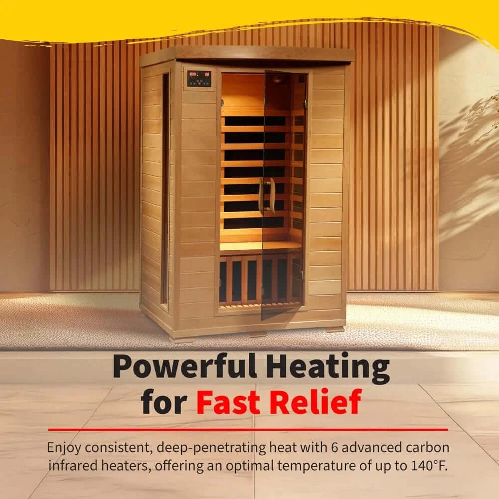 Luxury Infrared Sauna: 2-Person Infrared Sauna with Chromotherapy - EverVibe Life