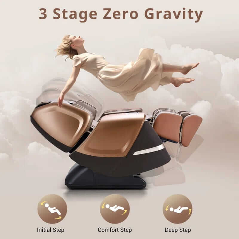 2025 4D Reclining Massage Chair for Full Body, Zero Gravity Recliner with Dual Mechanism, Extended Sl-Track, Upgraded Foot Roller Massage with Waist and Shawl Heating, Music Sync with Hi-Fi Bluetooth Speaker - EverVibe Life