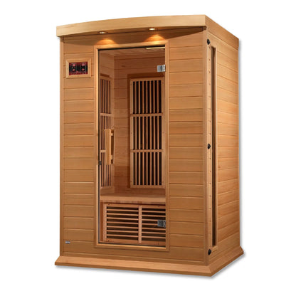 Toulouse 2 Person Infrared Sauna W/Speakers, Canadian Hemlock