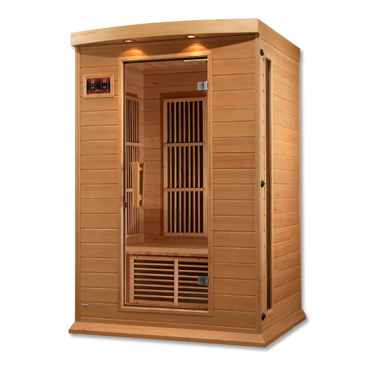 Toulouse 2 Person Infrared Sauna W/Speakers, Canadian Hemlock