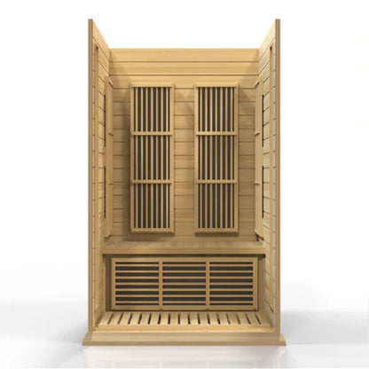 Toulouse 2 Person Infrared Sauna W/Speakers, Canadian Hemlock