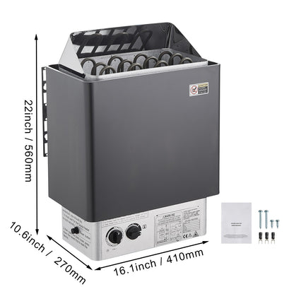 Uimoso Sauna Heater Stove 6KW Wet & Dry Stailess Steel W/ Internal Controller