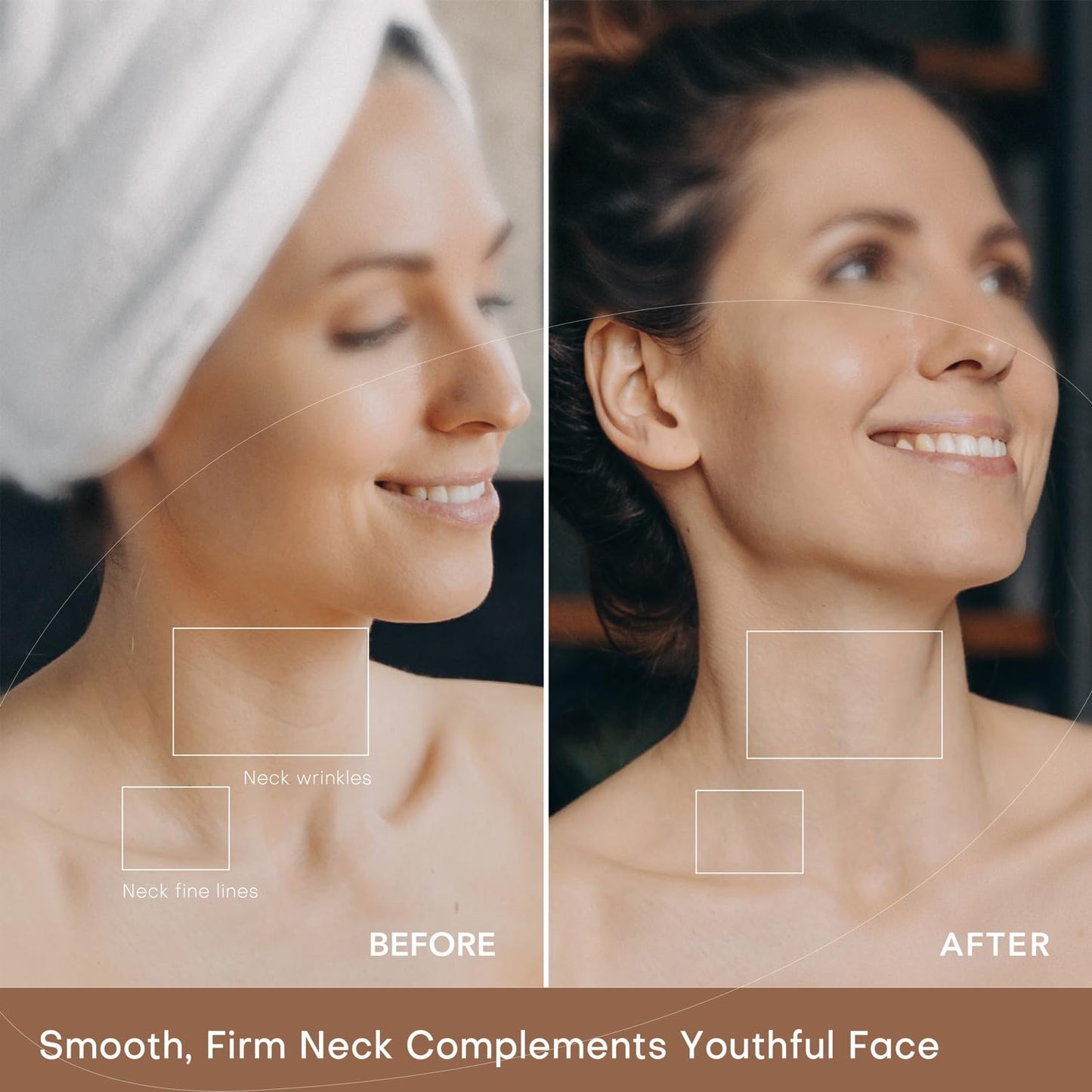 Red Light Therapy for Neck Wrinkles Treatment, Wireless Led Neck Mask for Smoothing Neck Lines and Wrinkles, Portable 850 Nm Near-Infrared Light Therapy Neck Skin Care Device for anti Aging at Home