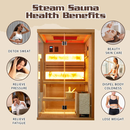 Premium Indoor Traditional Steam Sauna - EverVibe Life