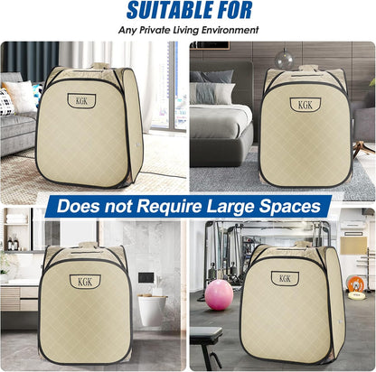 Portable Steam Sauna Full Body for Home Spa with Steamer 