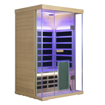 WizziSauna SH02 2-Person Full Spectrum Infrared Sauna (Hemlock)