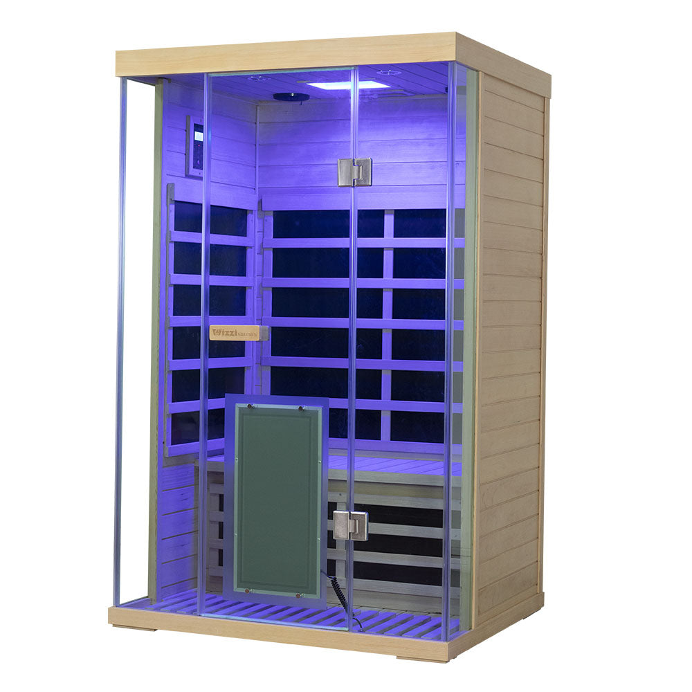 WizziSauna SH02 2-Person Full Spectrum Infrared Sauna (Hemlock)