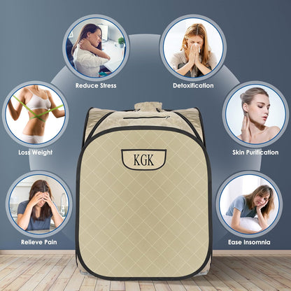 Portable Steam Sauna Full Body for Home Spa with Steamer 