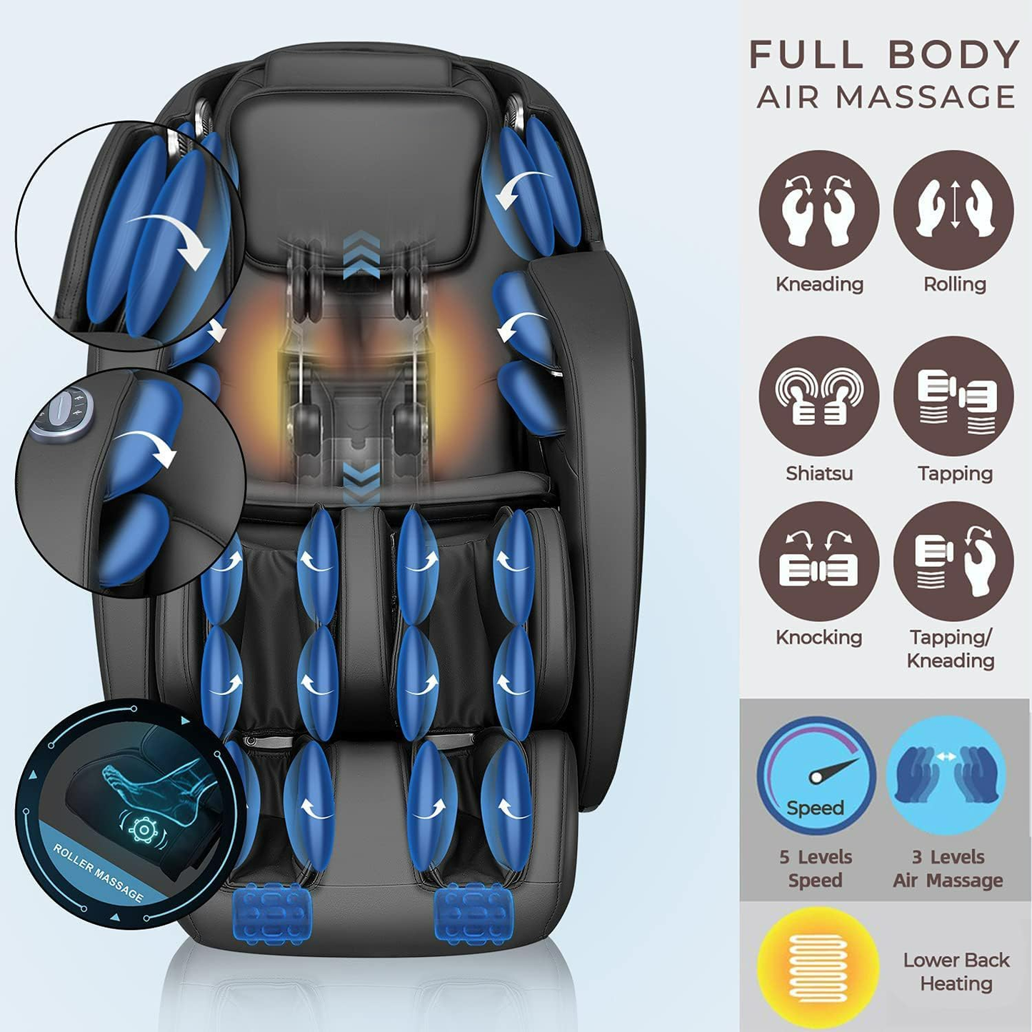 2025 SL Track Massage Chair Recliner, Full Body Massage Chair with Zero Gravity