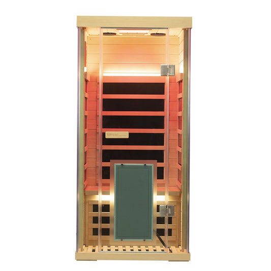 WizzaSaunas SH01 1-Person Full Spectrum Infrared Sauna (Hemlock)