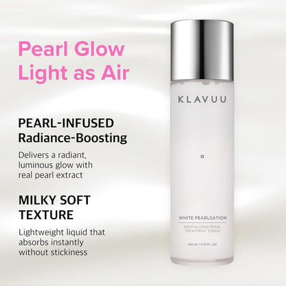 Hydrating Milky Toner with Pearl & Niacinamide – Facial Toner for Skin Glow, Wrinkle Care & Moisture Balance, Korean Skincare (4.76Oz)