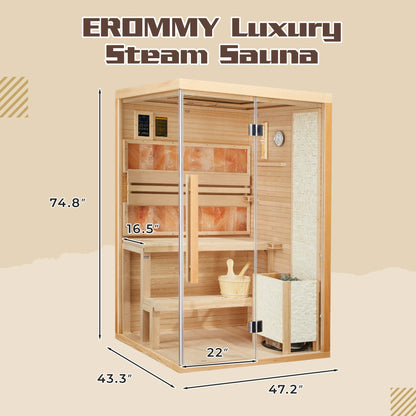 Premium Indoor Traditional Steam Sauna - EverVibe Life