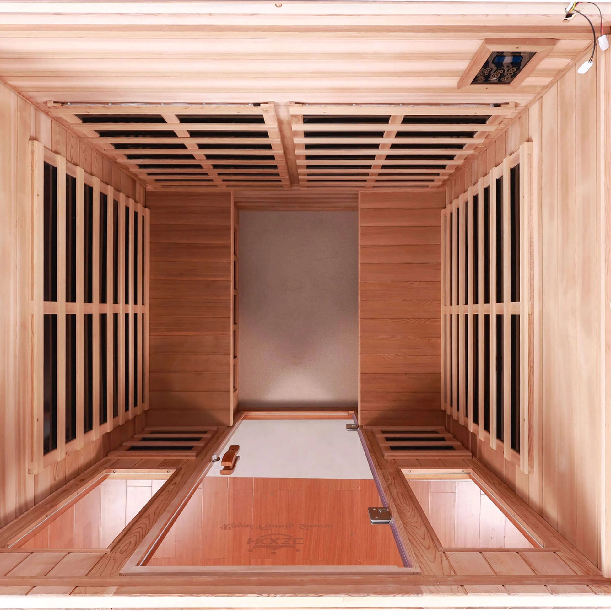 Far Infrared Saunas Outdoor 4-Person Size in Basswood 2050W, 10 Minutes Pre-Warm Up