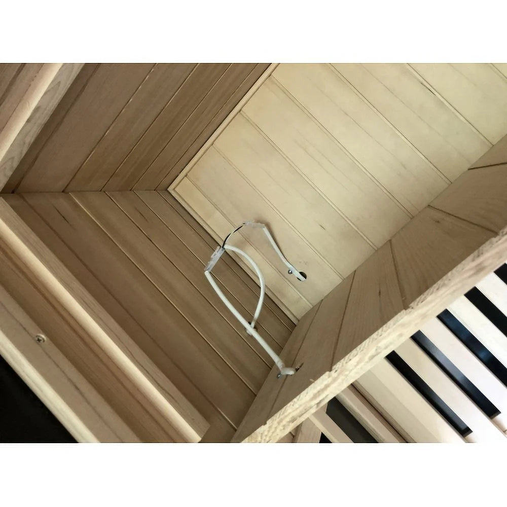Far Infrared Saunas for Home 1 Person Hemlock Home Sauna Spa with LED Reading Light 1350W EMF Dry Sauna Room for Outdoor Indoor