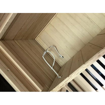 Far Infrared Saunas for Home 1 Person Hemlock Home Sauna Spa with LED Reading Light 1350W EMF Dry Sauna Room for Outdoor Indoor