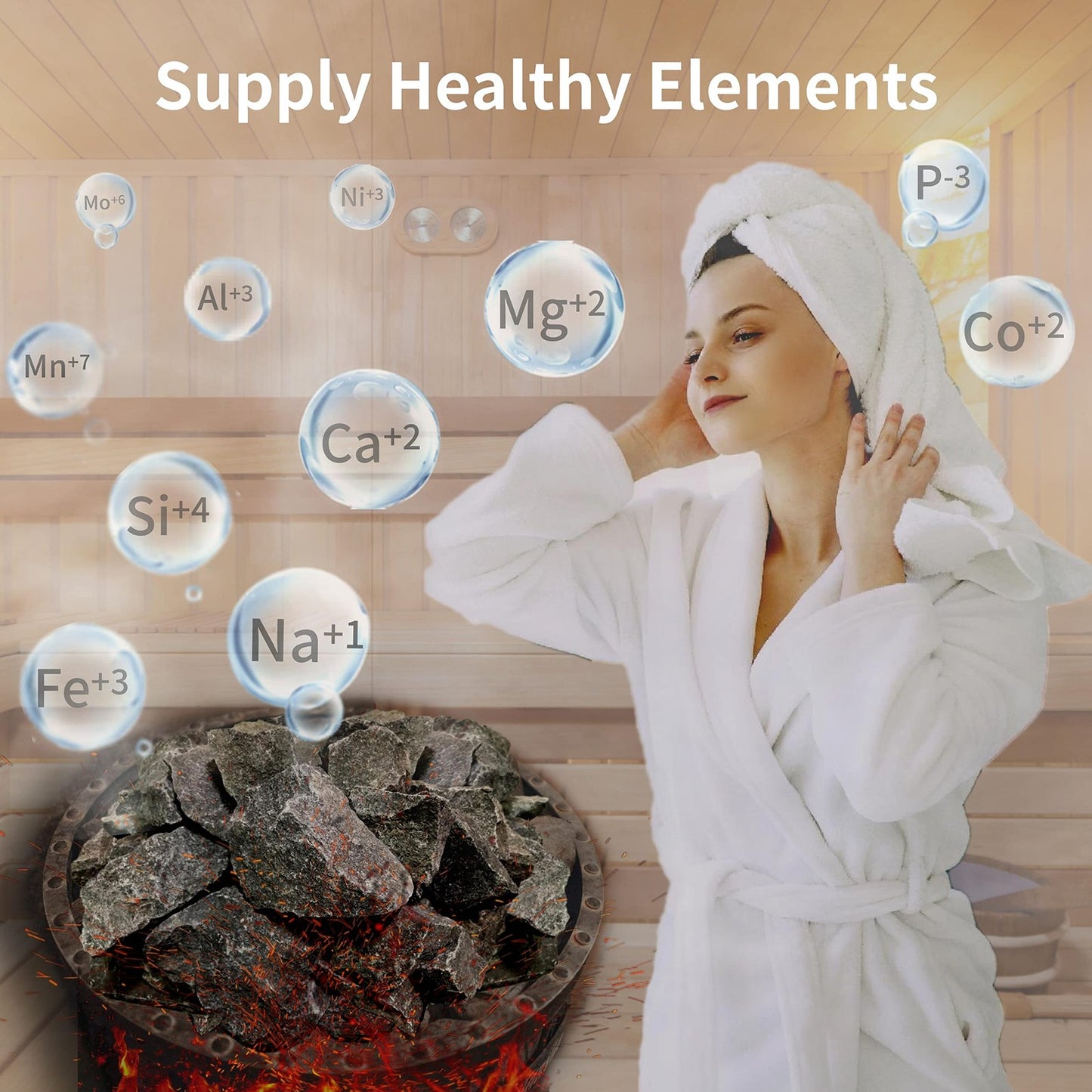 Sauna Rocks/Sauna Stones, 35 Lb Box of Lava Rock for Steam Sauna, Sauna Stone