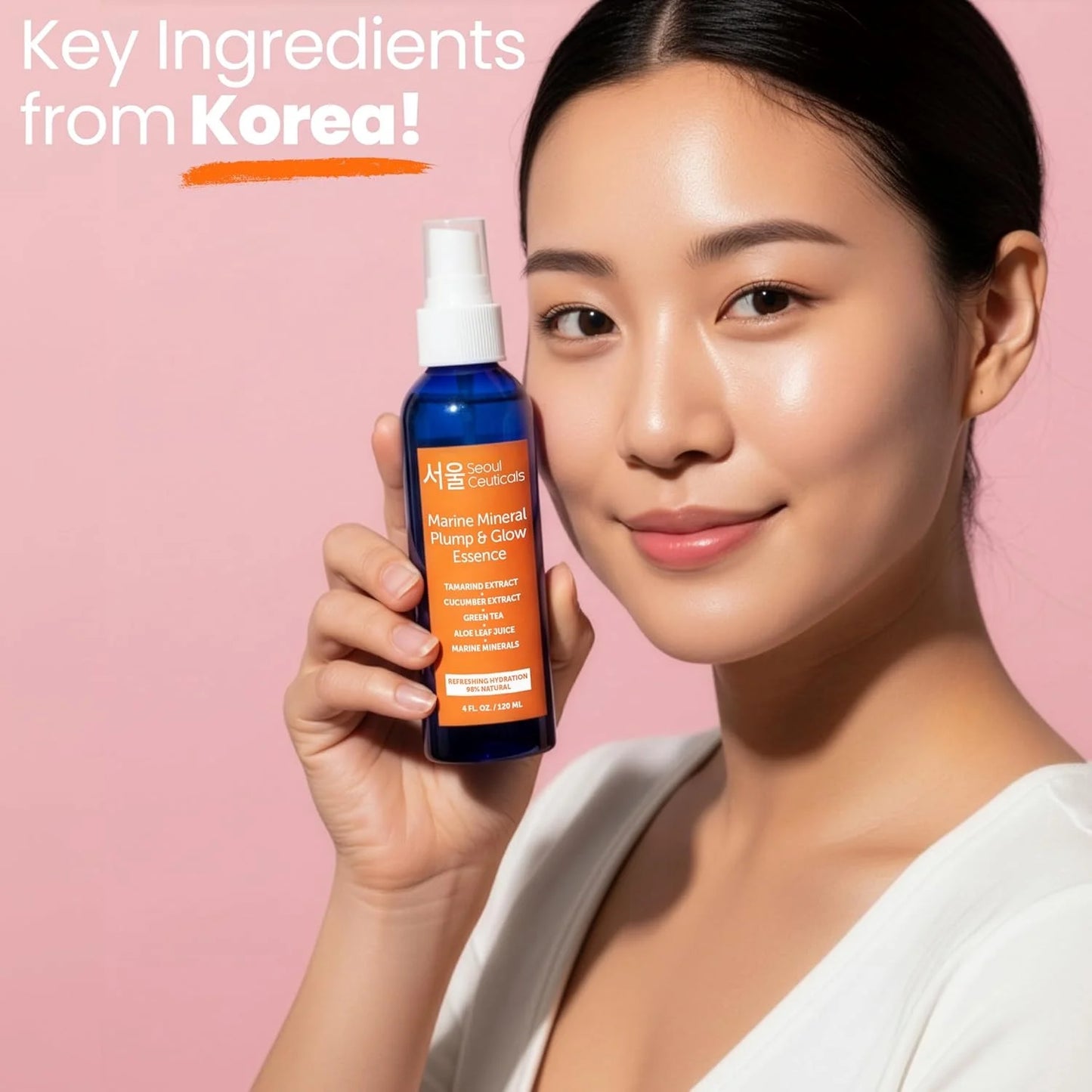 Korean Skin Care Essence Toner - K Beauty Skincare Spray Mist for Face Contains Cucumber Extract and Marine Minerals + Organic Aloe - Get That Healthy Youthful Glow
