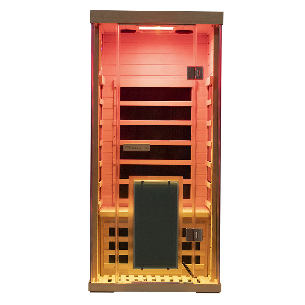 WizzaSaunas SH01 1-Person Full Spectrum Infrared Sauna (Hemlock)