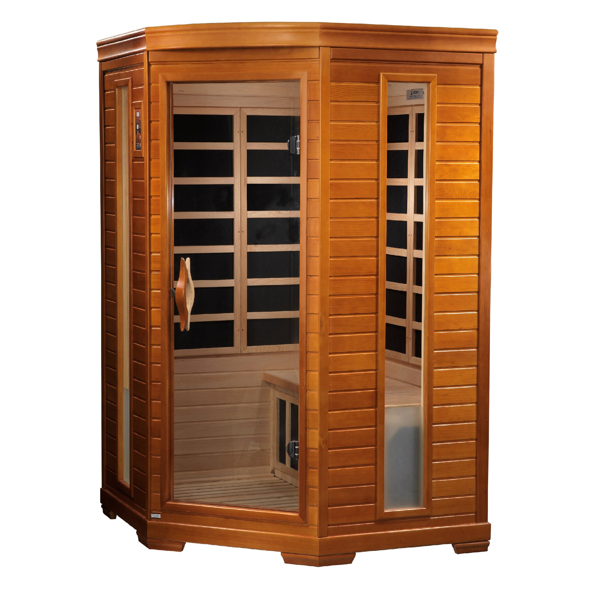 Dynamic Heming 2-Person Corner Low EMF FAR Infrared Sauna (Canadian Hemlock).