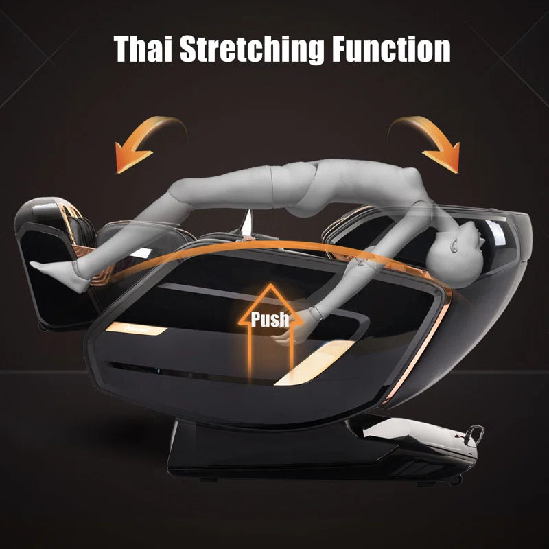 4D SL Track Zero Gravity Full Body Heated Massage Chair with AI Voice Control,Memory Function