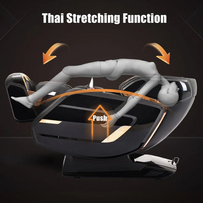 4D SL Track Zero Gravity Full Body Heated Massage Chair with AI Voice Control,Memory Function