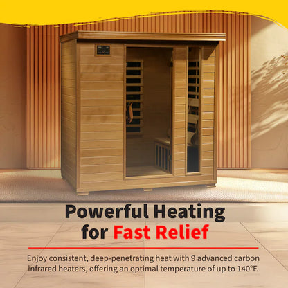 75-In H X 46-In W X 72-In D Hemlock Fir Wood Infrared Sauna