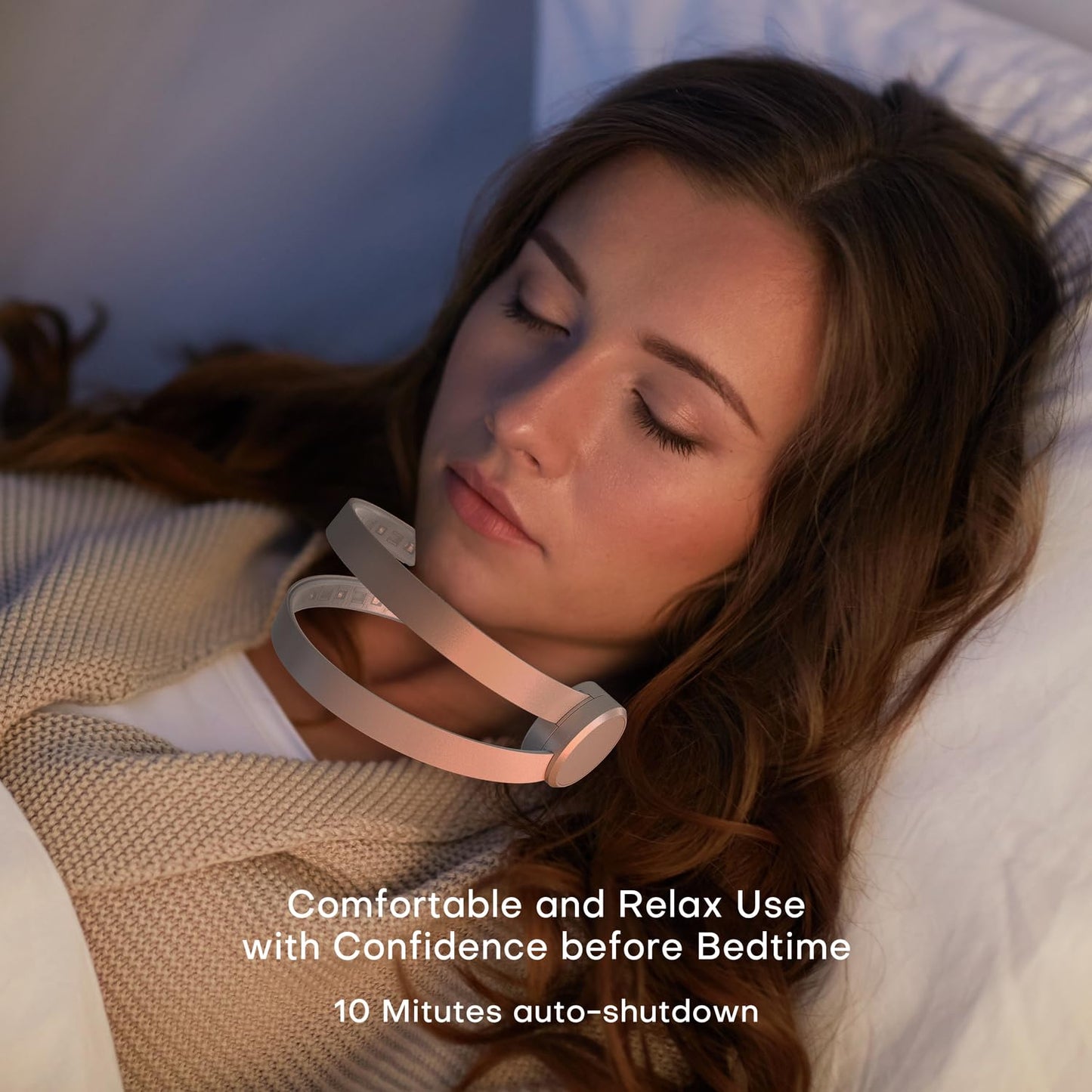 Red Light Therapy for Neck Wrinkles Treatment, Wireless Led Neck Mask for Smoothing Neck Lines and Wrinkles, Portable 850 Nm Near-Infrared Light Therapy Neck Skin Care Device for anti Aging at Home