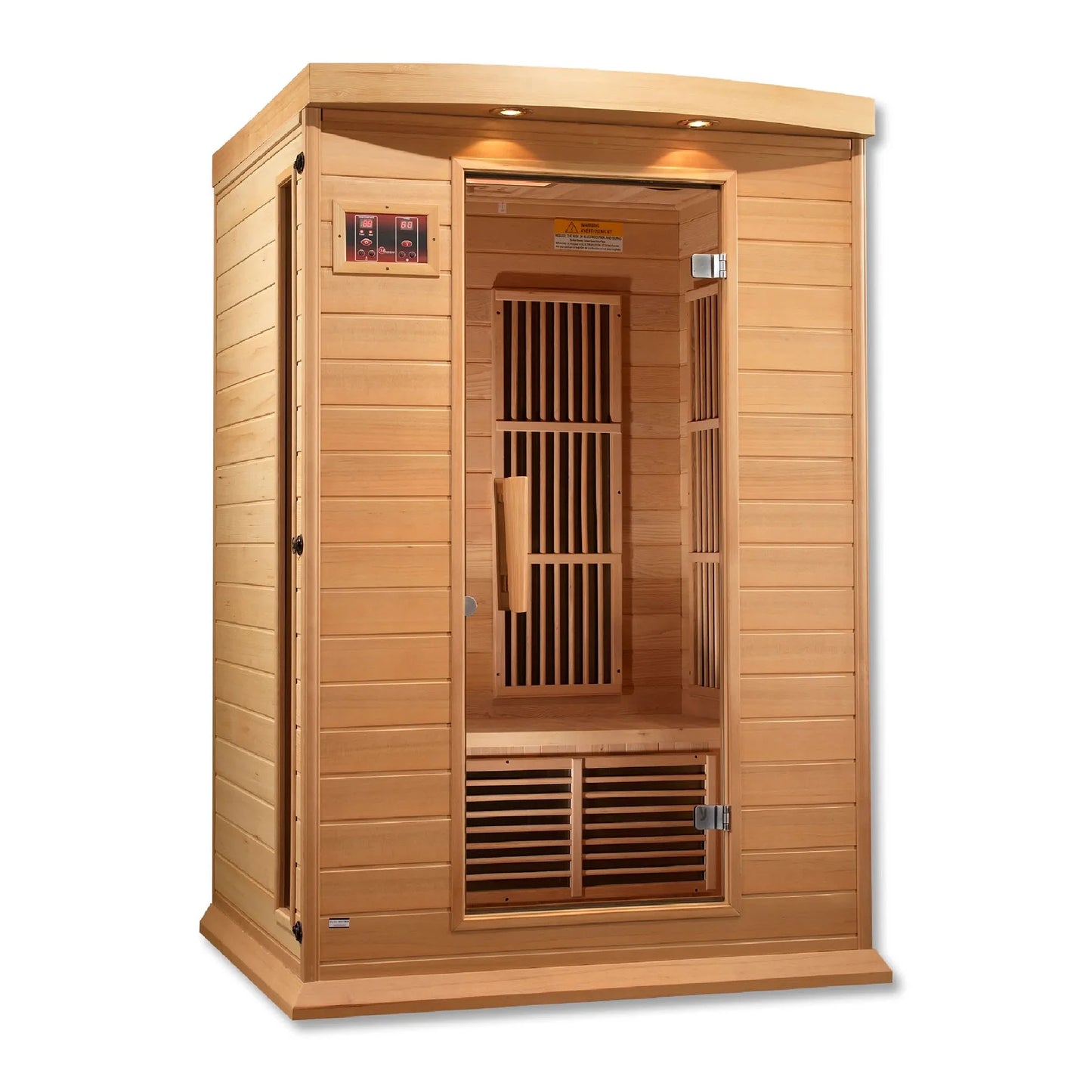 Toulouse 2 Person Infrared Sauna W/Speakers, Canadian Hemlock