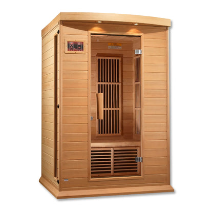 Toulouse 2 Person Infrared Sauna W/Speakers, Canadian Hemlock