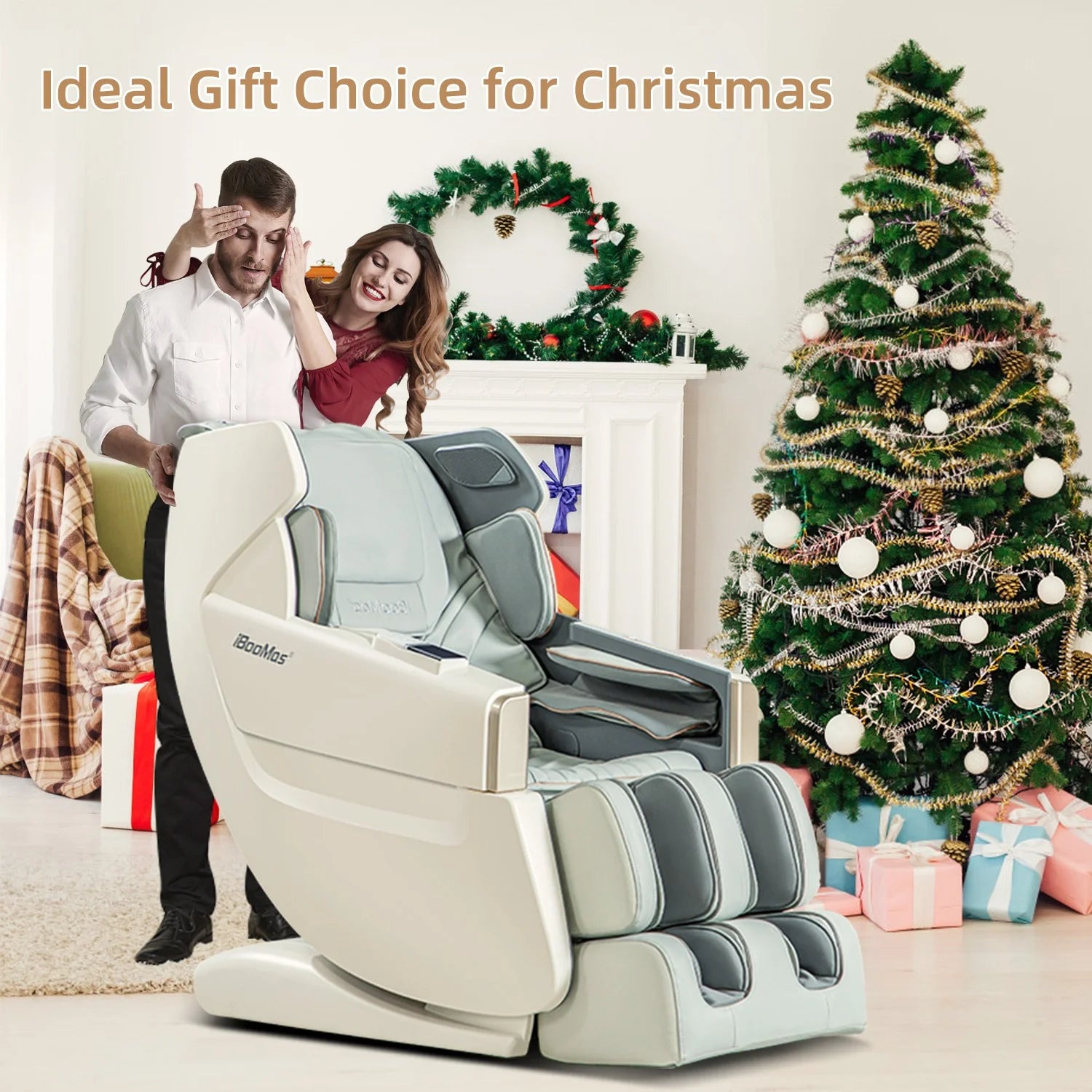 4D Full Body Massage Chair Zero Gravity Shiatsu Recliner,Sl Track Massage Chair with Heating,Leg Auto Extension,Bluetooth,Ai Voice and APP Controller,White