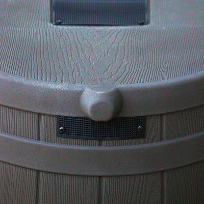 RW50 Rain Wizard 50Gal Plastic Rain Barrel Water Collector, Oak