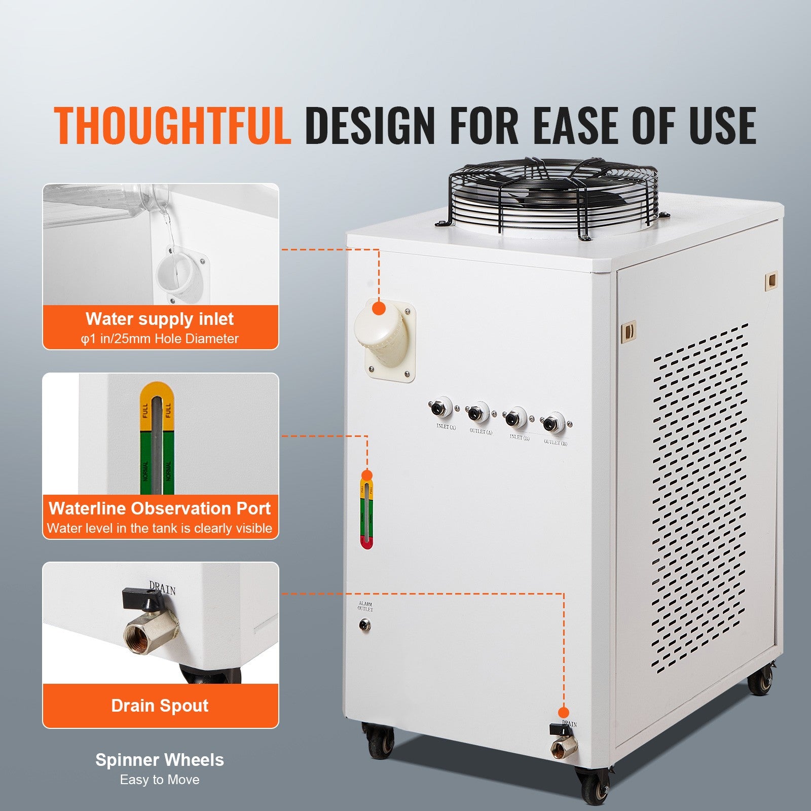 Industrial Water Chiller CW-6000 15L 65L/Min Laser Chiller with Compressor