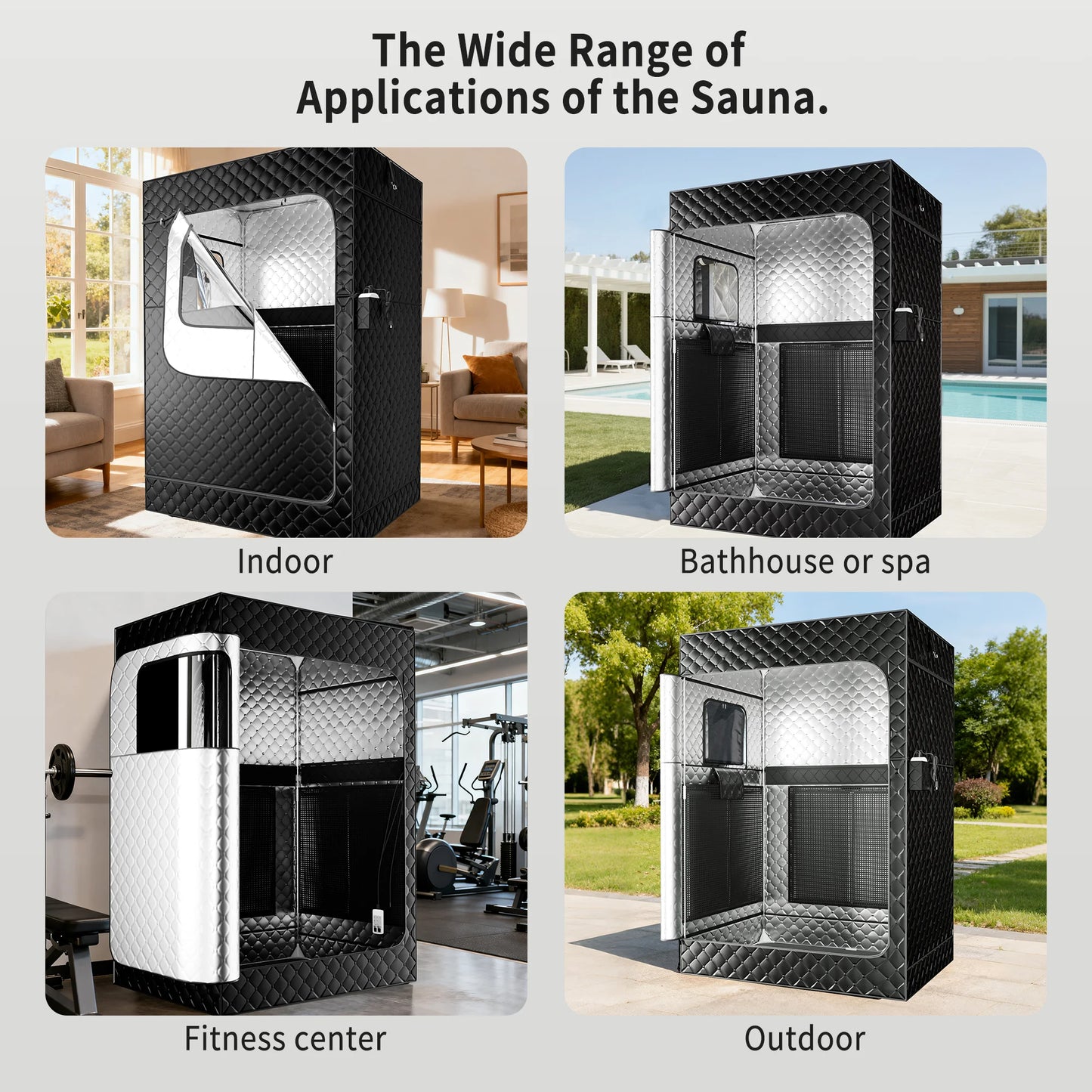 Portable Dual-Person Infrared Sauna Tent with Chair,1500W Carbon Crystal Steam Sauna Tent with Remote for Home,Easy Assembly,Black