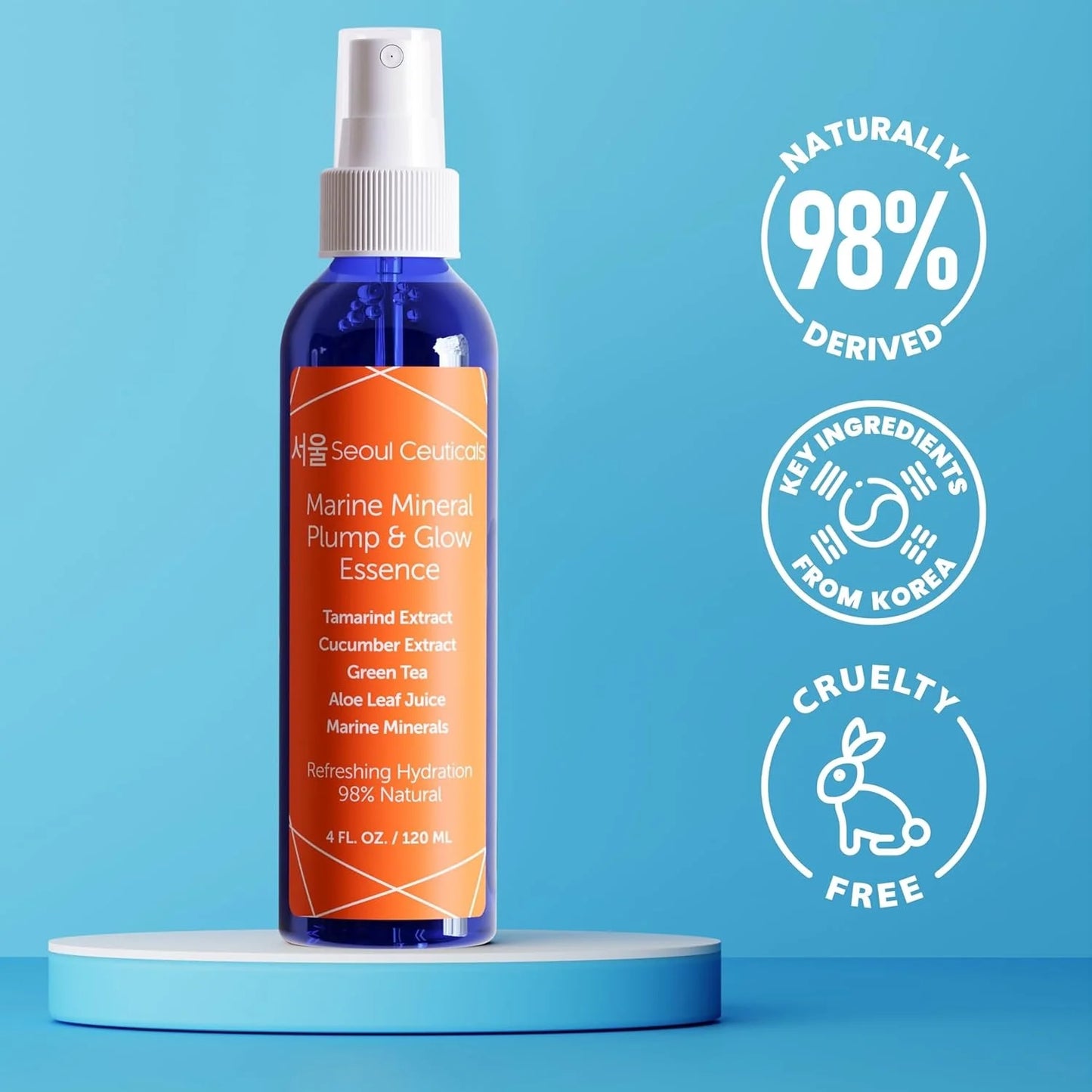 Korean Skin Care Essence Toner - K Beauty Skincare Spray Mist for Face Contains Cucumber Extract and Marine Minerals + Organic Aloe - Get That Healthy Youthful Glow