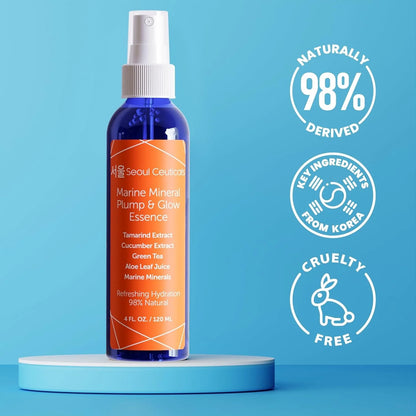 Korean Skin Care Essence Toner - K Beauty Skincare Spray Mist for Face Contains Cucumber Extract and Marine Minerals + Organic Aloe - Get That Healthy Youthful Glow