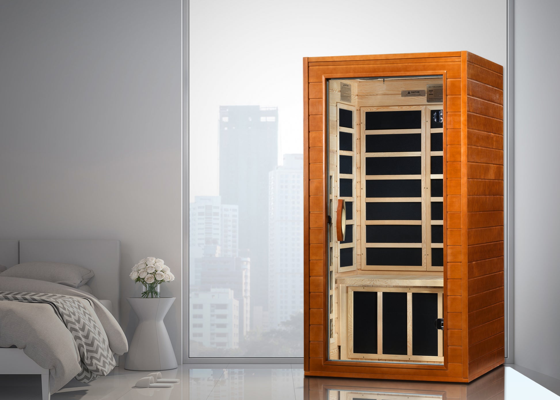 Golden Designs Dynamic Avila 1-2-person Low EMF FAR Infrared Sauna.