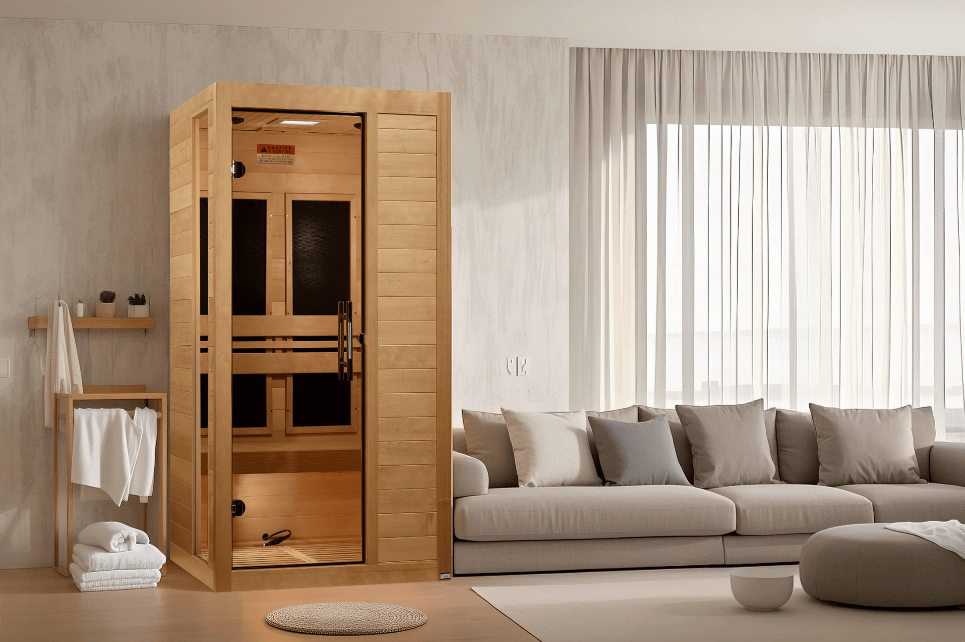 Dynamic Veneto 1-2 Person Low EMF Far Infrared Sauna Sauna Golden Designs 