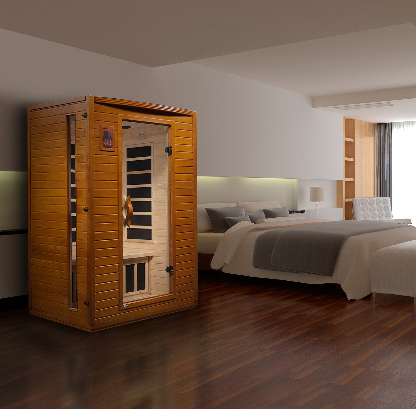 Dynamic Versailles 2 Person Low EMF FAR Infrared Sauna (Canadian Hemlock).