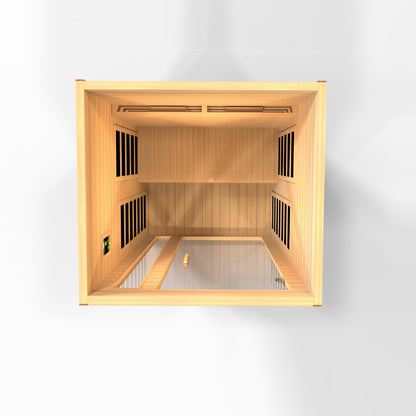 Dynamic Santiago 2-Person Full Spectrum Infrared Sauna – Canadian Hemlock, Near Zero EMF