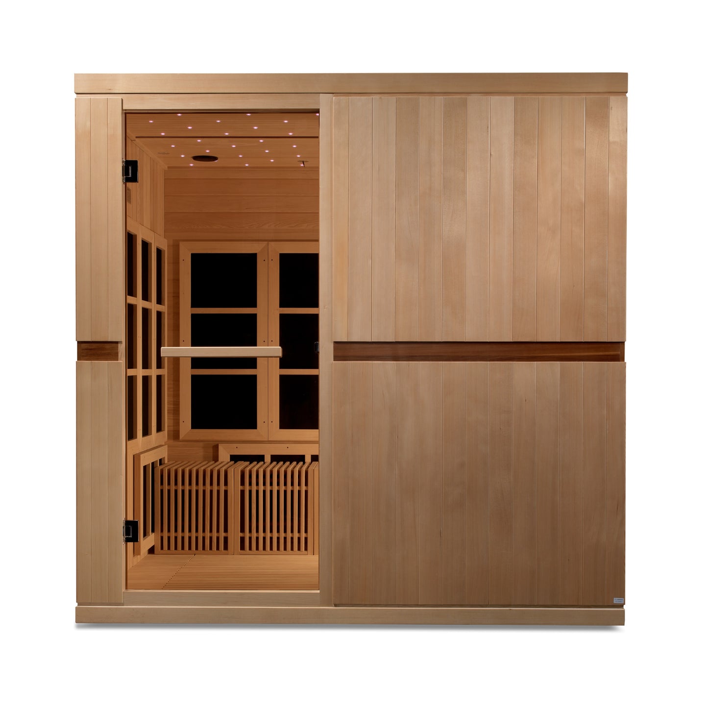 Golden Designs Monaco Limited Edition 6-Person PureTech™ Near Zero EMF FAR Infrared Sauna.