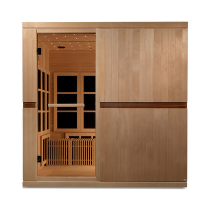 Golden Designs Monaco Limited Edition 6-Person PureTech™ Near Zero EMF FAR Infrared Sauna.