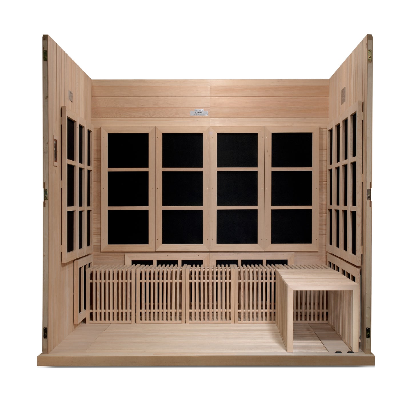 Golden Designs Monaco Limited Edition 6-Person PureTech™ Near Zero EMF FAR Infrared Sauna.