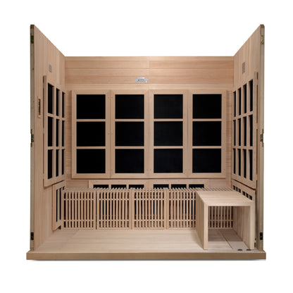 Golden Designs Monaco Limited Edition 6-Person PureTech™ Near Zero EMF FAR Infrared Sauna.