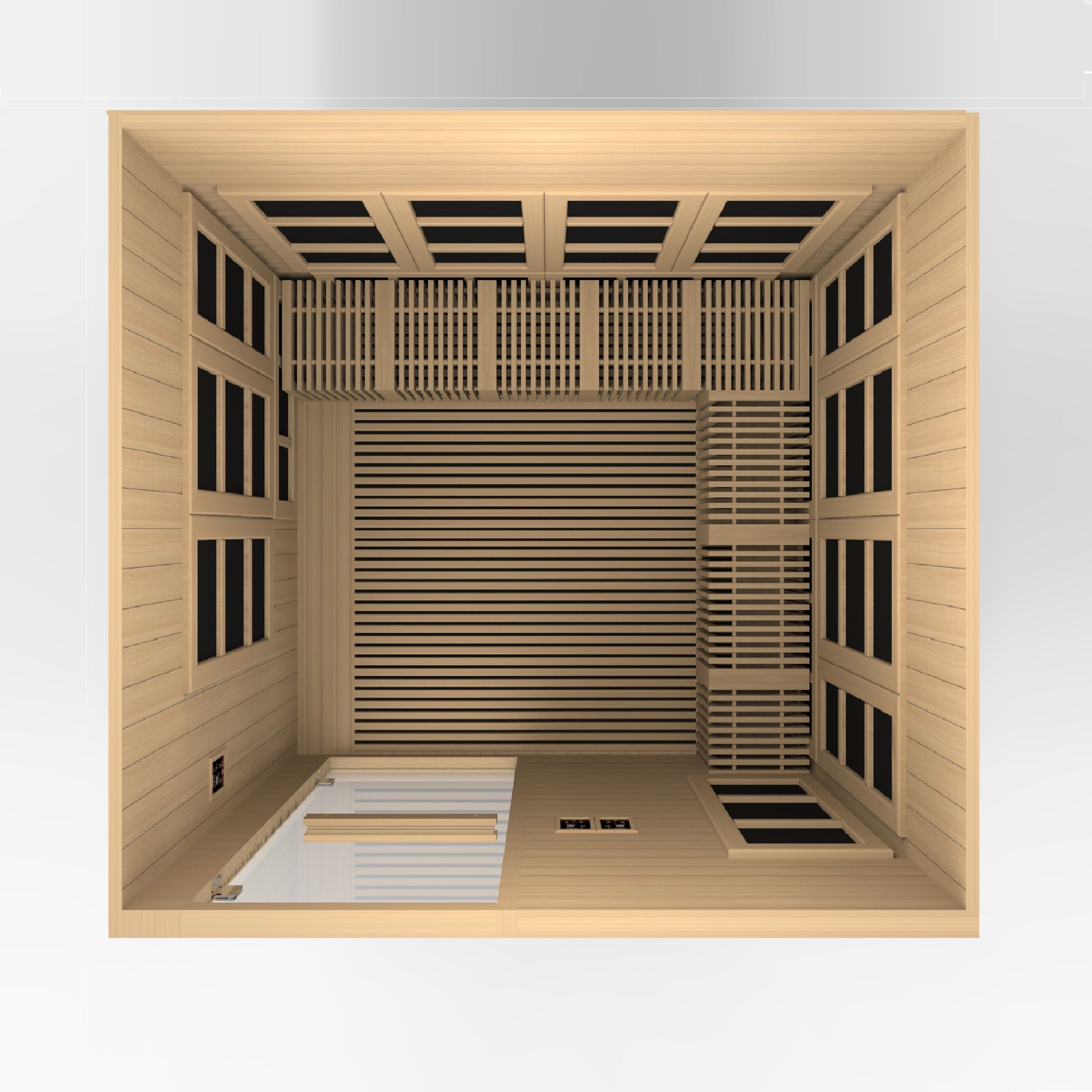 Golden Designs Monaco Limited Edition 6-Person PureTech™ Near Zero EMF FAR Infrared Sauna.