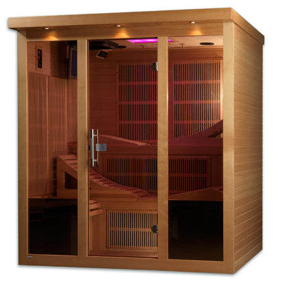 Golden Designs Monaco 6-Person PureTech™ Near Zero EMF FAR Infrared Sauna&nbsp;.