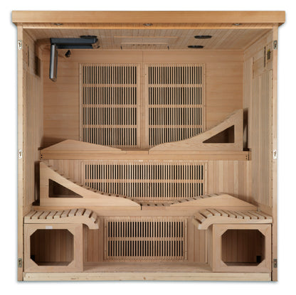 Golden Designs Monaco 6-Person PureTech™ Near Zero EMF FAR Infrared Sauna&nbsp;.